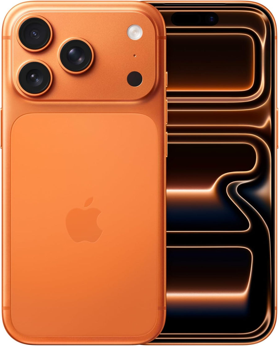 Apple iPhone 17 Pro 256 Go : Écran 6,3 pouces avec ProMotion jusqu’à 120 Hz, Puce A19 Pro, Autonomie prodigieuse, Système caméra Pro Fusion avec caméra avant Center Stage ; Orange cosmique